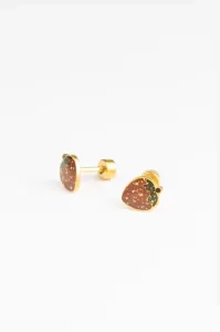 Studs_Earrings_Glitter_Strawberrie__Goud