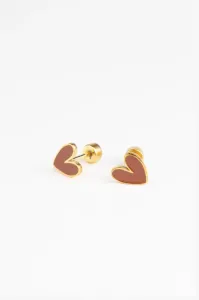 Studs_Earrings_Organic_Heart_Goud